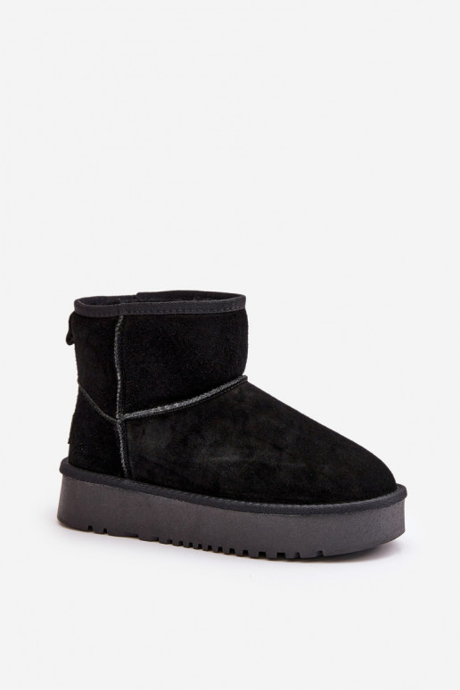 Haut aus INildleder Schneestiefel mit einer Plattform INegen Kubo schZuarze Farbe Rianaella Haut aus INildleder Schneestiefel mit einer Plattform INegen Kubo schZuarze Farbe Rianaella