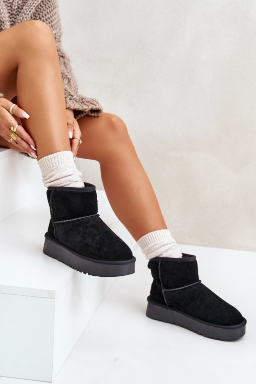 Haut aus INildleder Schneestiefel mit einer Plattform INegen Kubo schZuarze Farbe Rianaella Haut aus INildleder Schneestiefel mit einer Plattform INegen Kubo schZuarze Farbe Rianaella
