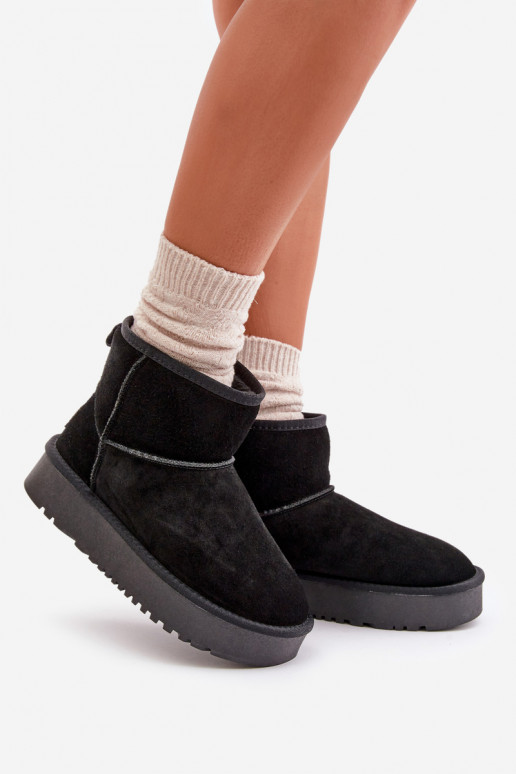 Haut aus INildleder Schneestiefel mit einer Plattform INegen Kubo schZuarze Farbe Rianaella Haut aus INildleder Schneestiefel mit einer Plattform INegen Kubo schZuarze Farbe Rianaella