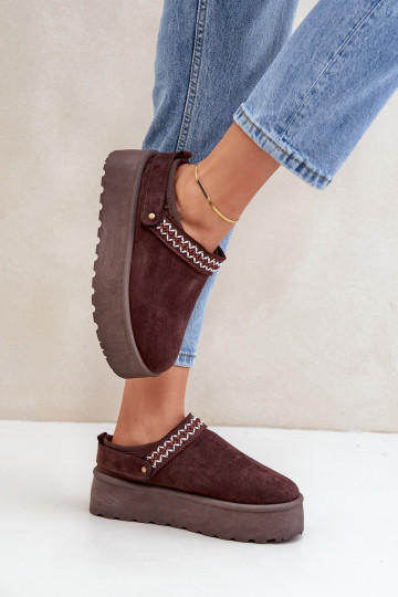 Bottes de neige Avec des décorations Haftem CzekoladoÀe Selithria