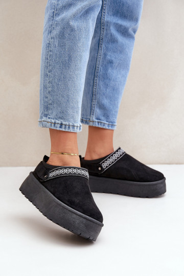 Bottes de neige Avec des décorations Haftem couleur noire Selithria