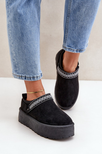 Bottes de neige Avec des décorations Haftem couleur noire Selithria 2