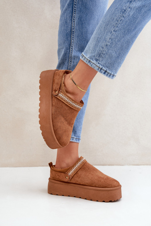 Bottes de neige Avec des décorations Haftem marron Selithria