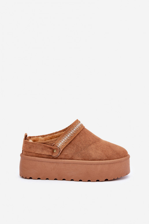 Schneestiefel Mit Dekorationen Haftem braune Farbe Selithria Schneestiefel Mit Dekorationen Haftem braune Farbe Selithria