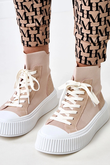 Perkins Rosa Slip-On Sneakers mit Plattform