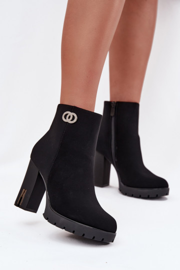 réchauffer Bottes pour femmes Avec des décorations Detalem couleur noire Vessara 2