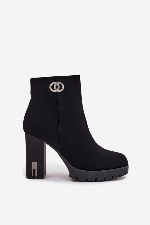 sich Zuarm laufen Damenstiefel Mit Dekorationen Detalem schZuarze Farbe Vessara