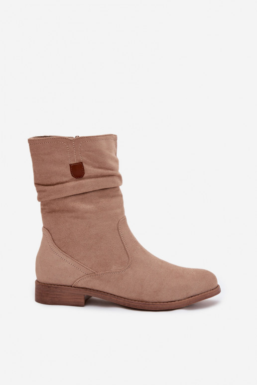 réchauffer Bottes pour femmes Avec un haut frisé avec des talons larges beige Krisia réchauffer Bottes pour femmes Avec un haut frisé avec des talons larges beige Krisia