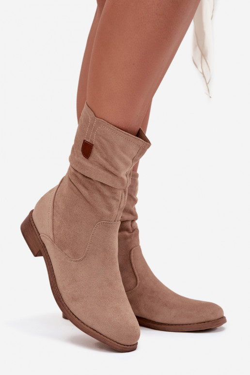 réchauffer Bottes pour femmes Avec un haut frisé avec des talons larges beige Krisia réchauffer Bottes pour femmes Avec un haut frisé avec des talons larges beige Krisia