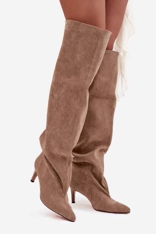 bottes pour femmes avec des talons fins Un modèle convaincant beige Il fautvilla