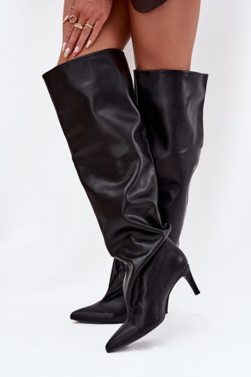 bottes pour femmes avec des talons fins Un modèle convaincant couleur noire Il fautvilla 2