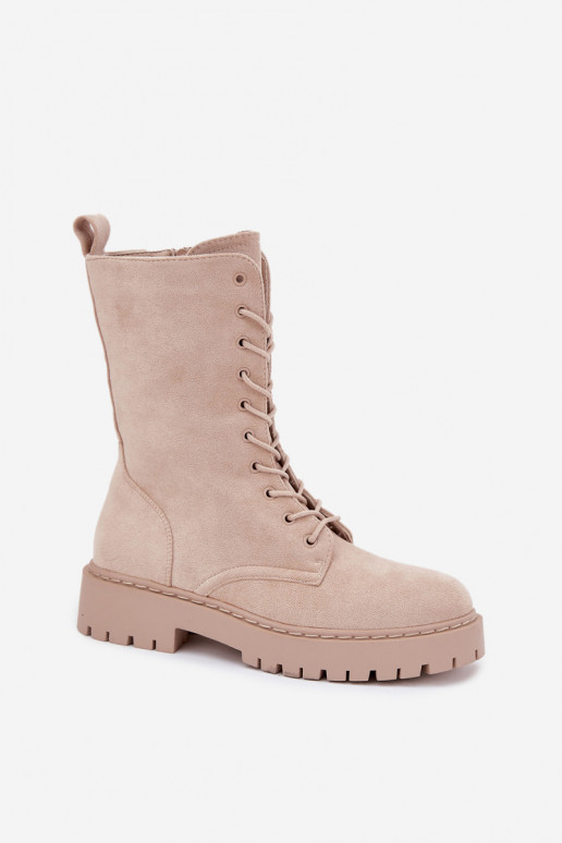 Bottines de travail Féminin réchauffer beige Il fautrvielle