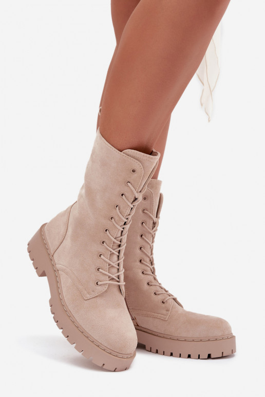 Enkellaarsjes voor Inerknemers Dames opInarmen beige Het heeftrvielle