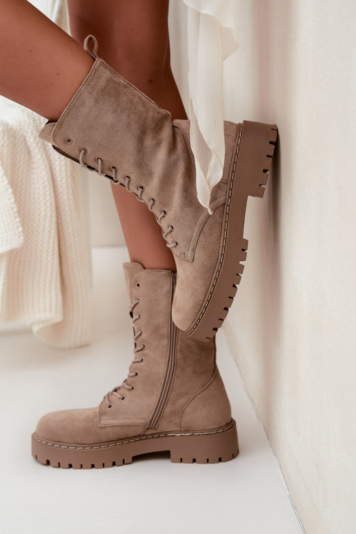 Bottines de travail Féminin réchauffer couleur kaki Il fautrvielle