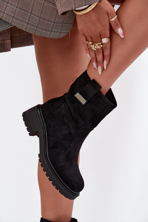 opInarmen Dameslaarzen Op een lage hak zInart Mirellea