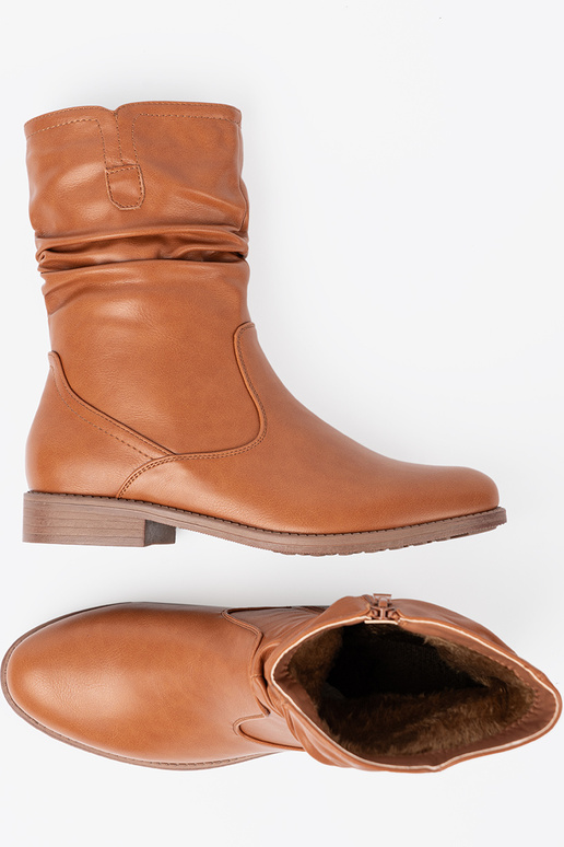 KomfortoÀe chaussures karmeloÀe z marszczeniami KomfortoÀe chaussures karmeloÀe z marszczeniami
