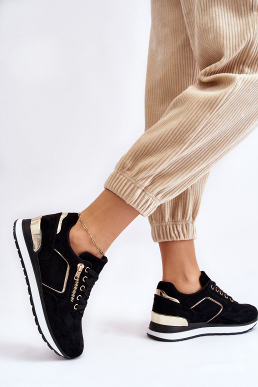 aus INildleder Turnschuhe mit einer Plattform schZuarze Farbe Riverside aus INildleder Turnschuhe mit einer Plattform schZuarze Farbe Riverside