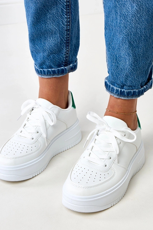 Baskets blanches avec plateforme et... Baskets blanches avec plateforme et...