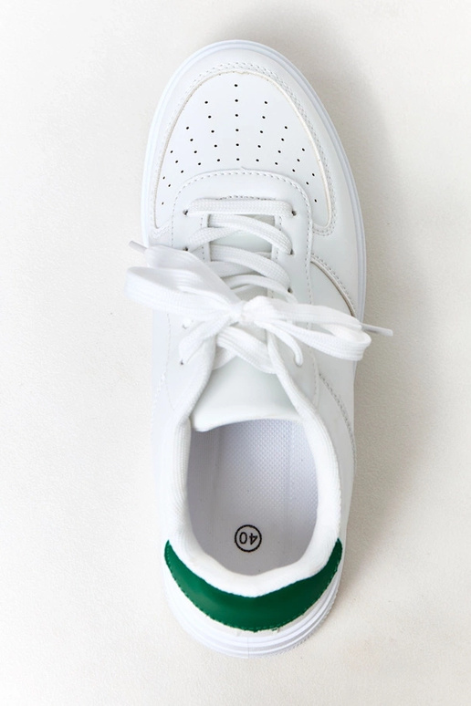 Weiße Sneakers mit Plattform und... Weiße Sneakers mit Plattform und...