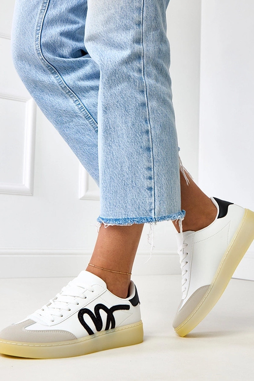 Baskets blanches avec plateforme et... Baskets blanches avec plateforme et...