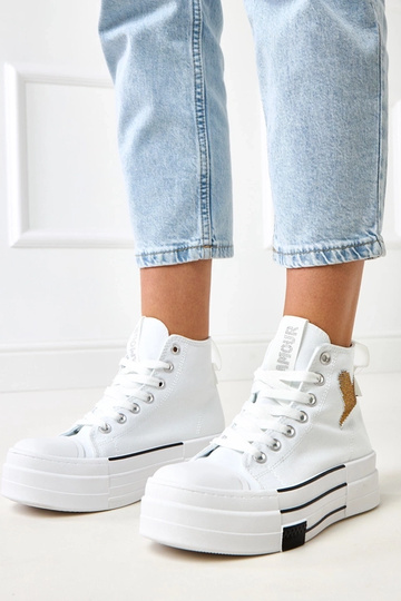 Baskets montantes blanches...