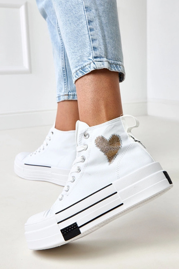 Witte hoge sportschoenen... 2