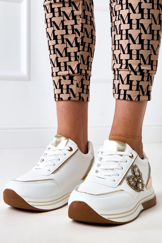 Witte sportschoenen met plateau... Witte sportschoenen met plateau...