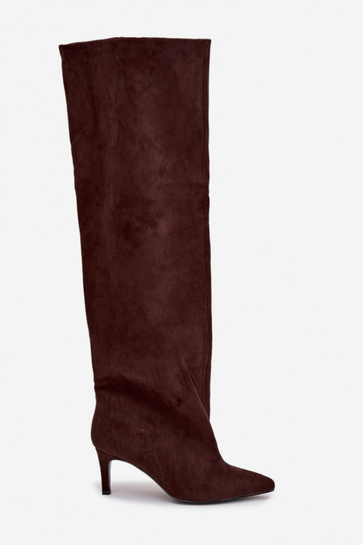 bottes pour femmes avec des talons fins Un modèle convaincant CzekoladoÀe Il fautvilla