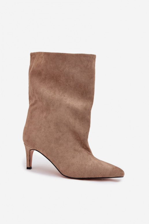 Ein überzeugendes Stilvollll Damenstiefel mit dünnen Absätzen Beige Solvienne