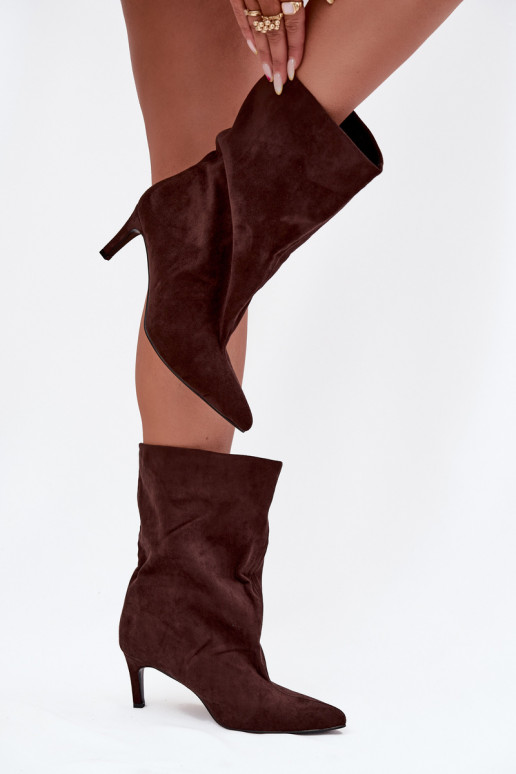 Un modèle convaincant Bottes pour femmes avec des talons fins CzekoladoÀe Solvienne