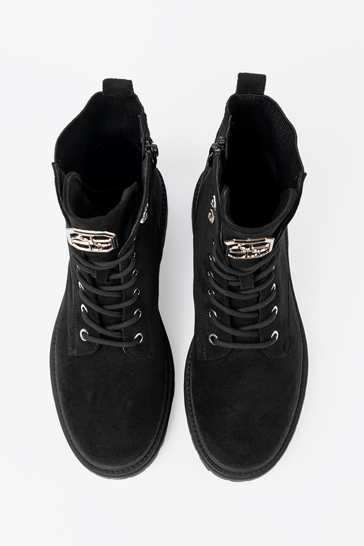 Eleganter Stil schZuarze Farbe hohe Reitstiefel z błyszczącymi kryształkami