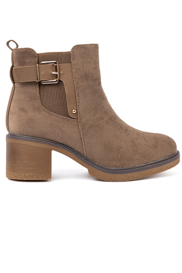 Stijlvol laarzen beige met comfortabele hak 2