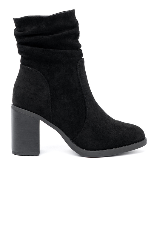 Eleganter Stil Schuhe schZuarze Farbe an der Ferse mit gerüschtem Oberteil Eleganter Stil Schuhe schZuarze Farbe an der Ferse mit gerüschtem Oberteil