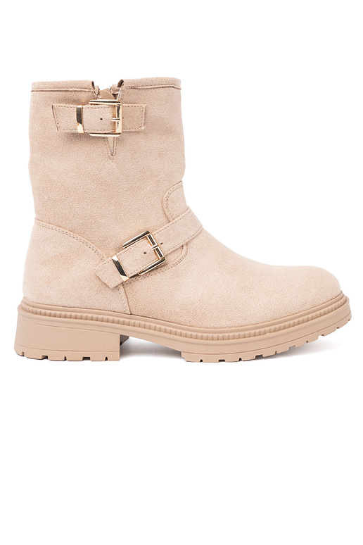 Élégant jsnobeige chaussures avec boucles décoratives