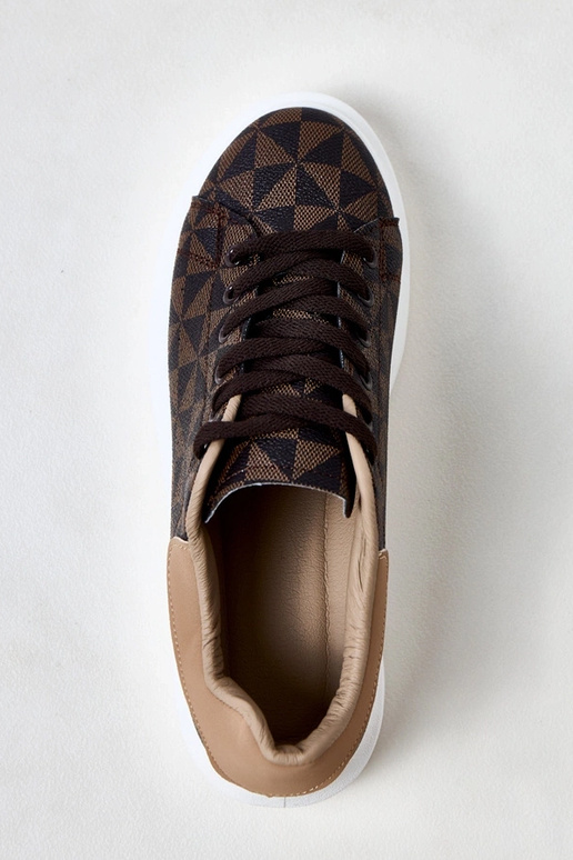 Baskets marron avec plateforme et... Baskets marron avec plateforme et...