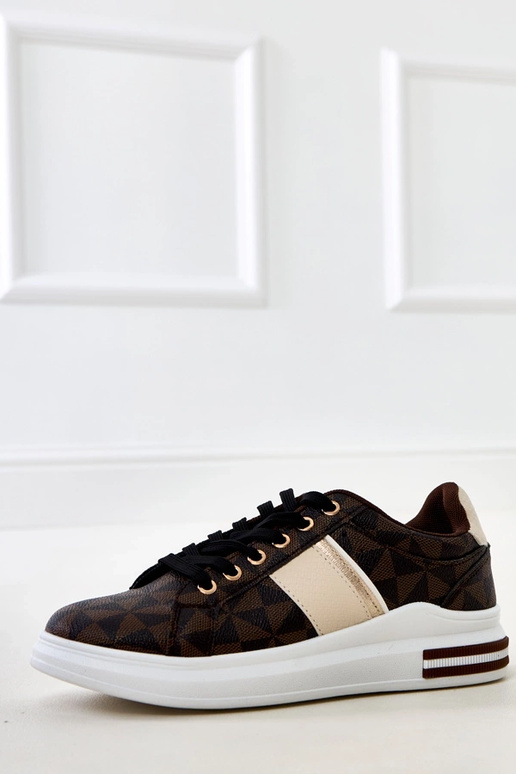 Baskets marron avec plateforme et... Baskets marron avec plateforme et...