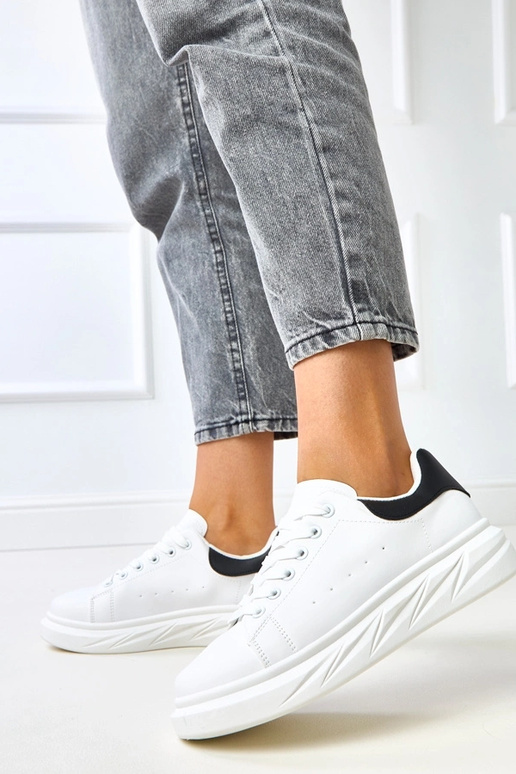 Baskets plateforme noir et blanc Rosier Baskets plateforme noir et blanc Rosier