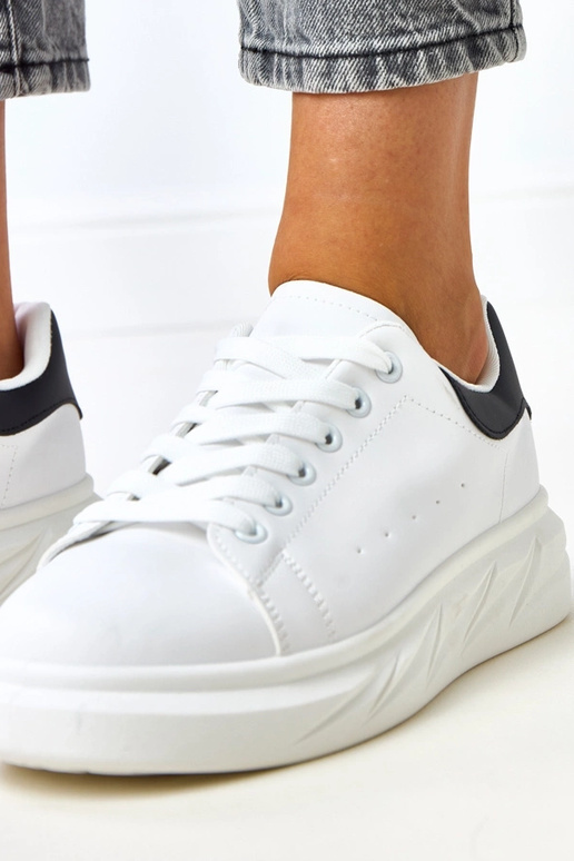 Schwarz-weiße Plattform-Sneaker Rosier Schwarz-weiße Plattform-Sneaker Rosier