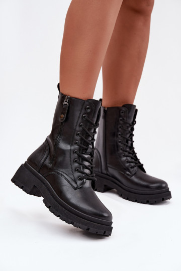 Bottines de travail Féminin réchaufferPodÀójnym Zamkiem couleur noire Perlina 2