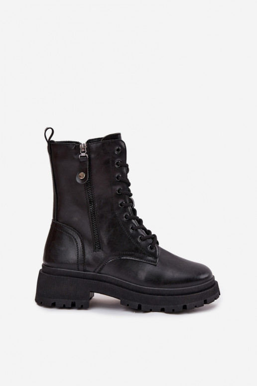 Arbeitsstiefeletten Feminin sich Zuarm laufenPodZuójnym Zamkiem schZuarze Farbe Perlina