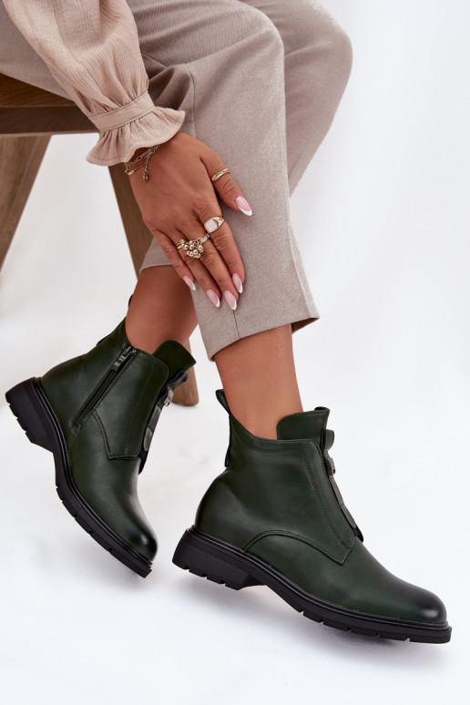 opInarmen Dameslaarzen Opar het kasteel Met sierlijk Detalem kaki kleuren Roselle