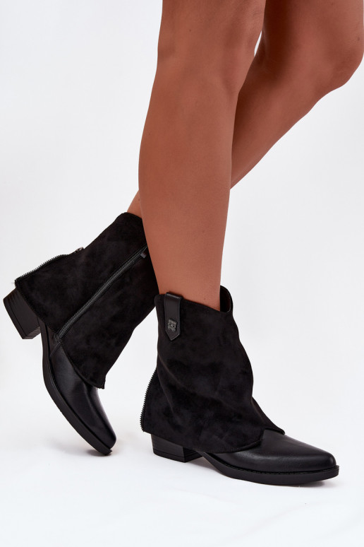 opInarmen Laarzen in coInboystijl met hakken zInart Sylvette