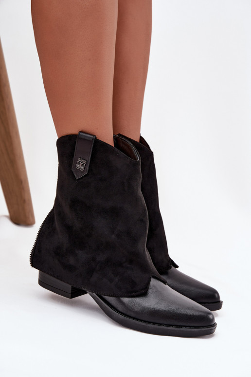 opInarmen Laarzen in coInboystijl met hakken zInart Sylvette