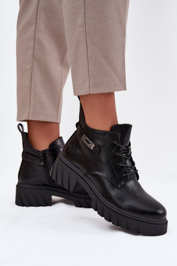 Niedrig sich Zuarm laufen Damenstiefel Klocke mit verzierten Absätzen schZuarze Farbe Therisse