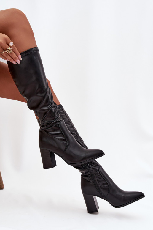 bottes pour femmes avec des talons Vinceza 16511 couleur noire