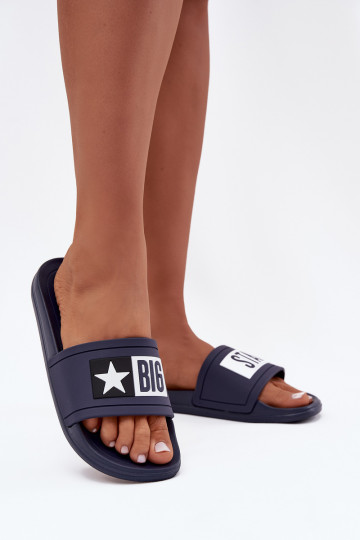 Mules pour femmes Big Star DD274A265 bleu-blanc