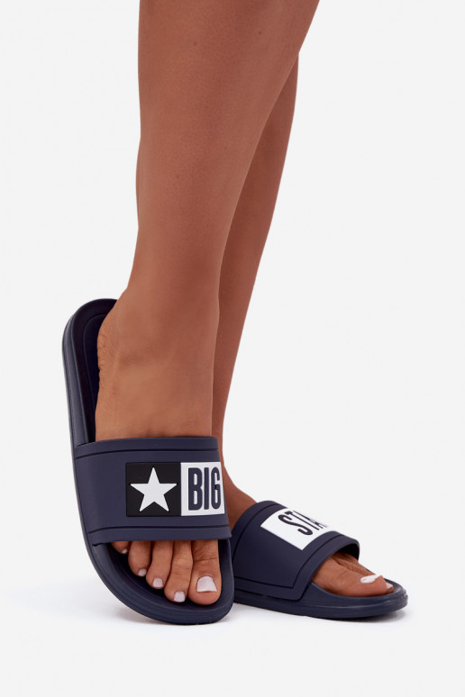 Féminin Chaussons Big Star DD274A265 les bleus-couleur blanche