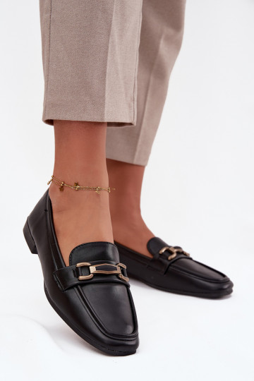 chaussures Mocassins Féminin avec des ornements couleur noire Priscelle 2