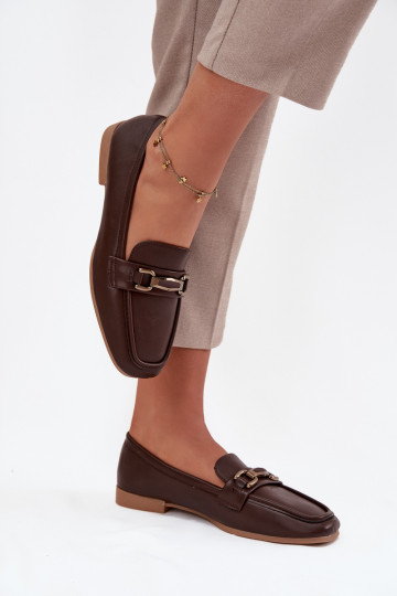 Mocassins pour femmes ornés couleur marron "Priscelle"