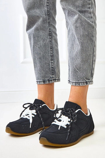 Baskets noires avec double lacet Casey 2